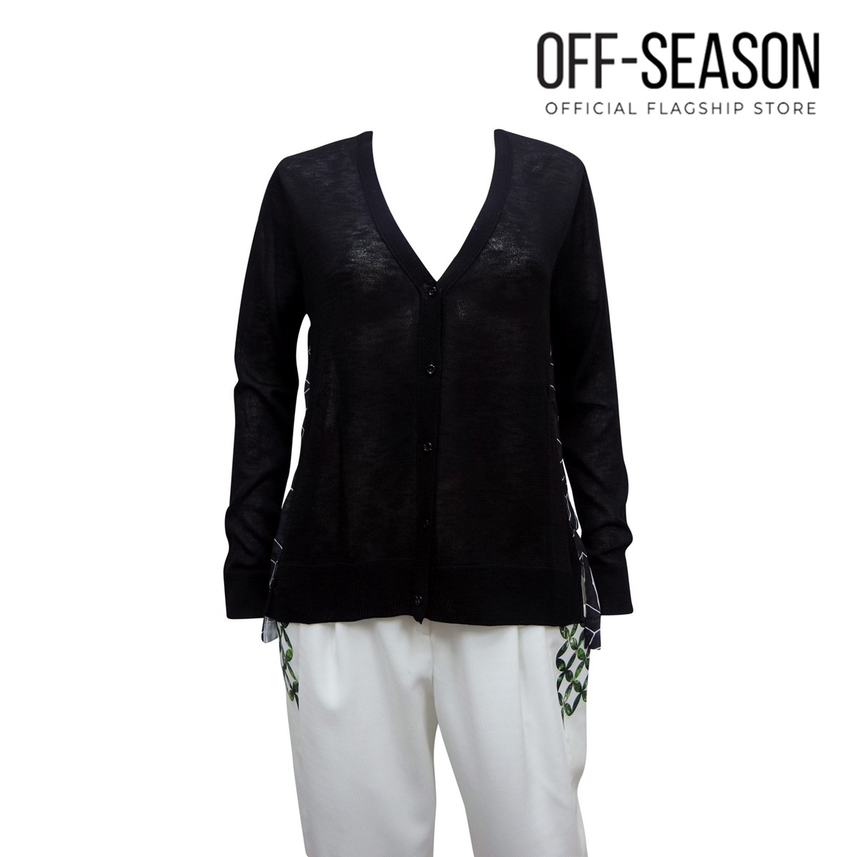 Off-Season Clearance Tibaeg Women Clothing Pleats Cardigan in Black|,|