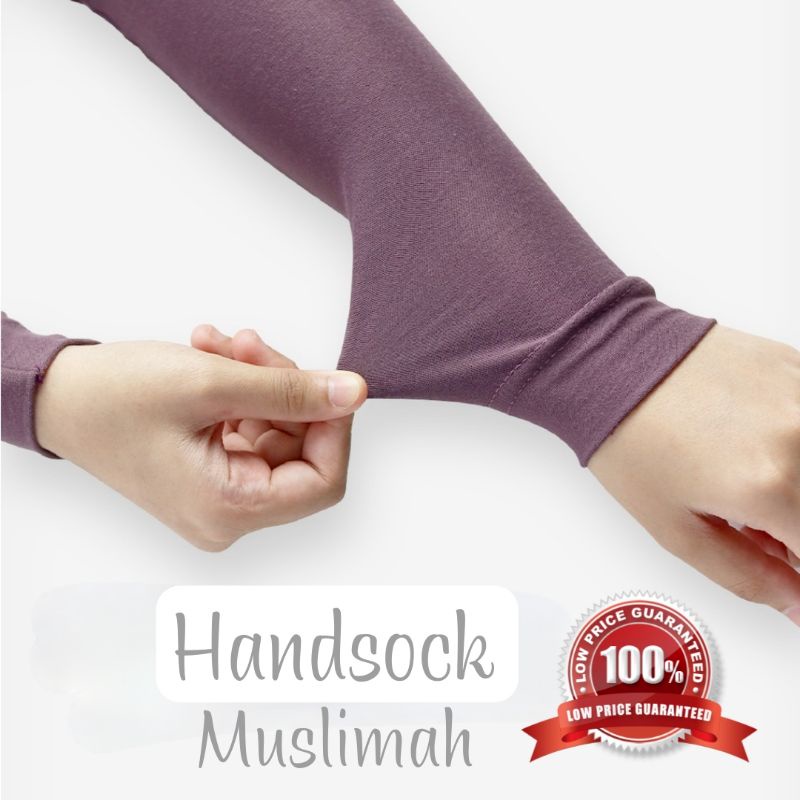 Arm Cover Hand sock Cotton Lycra Stretchable Inner Muslimah Muslim Islamic Handsock Jumbo Size|,|