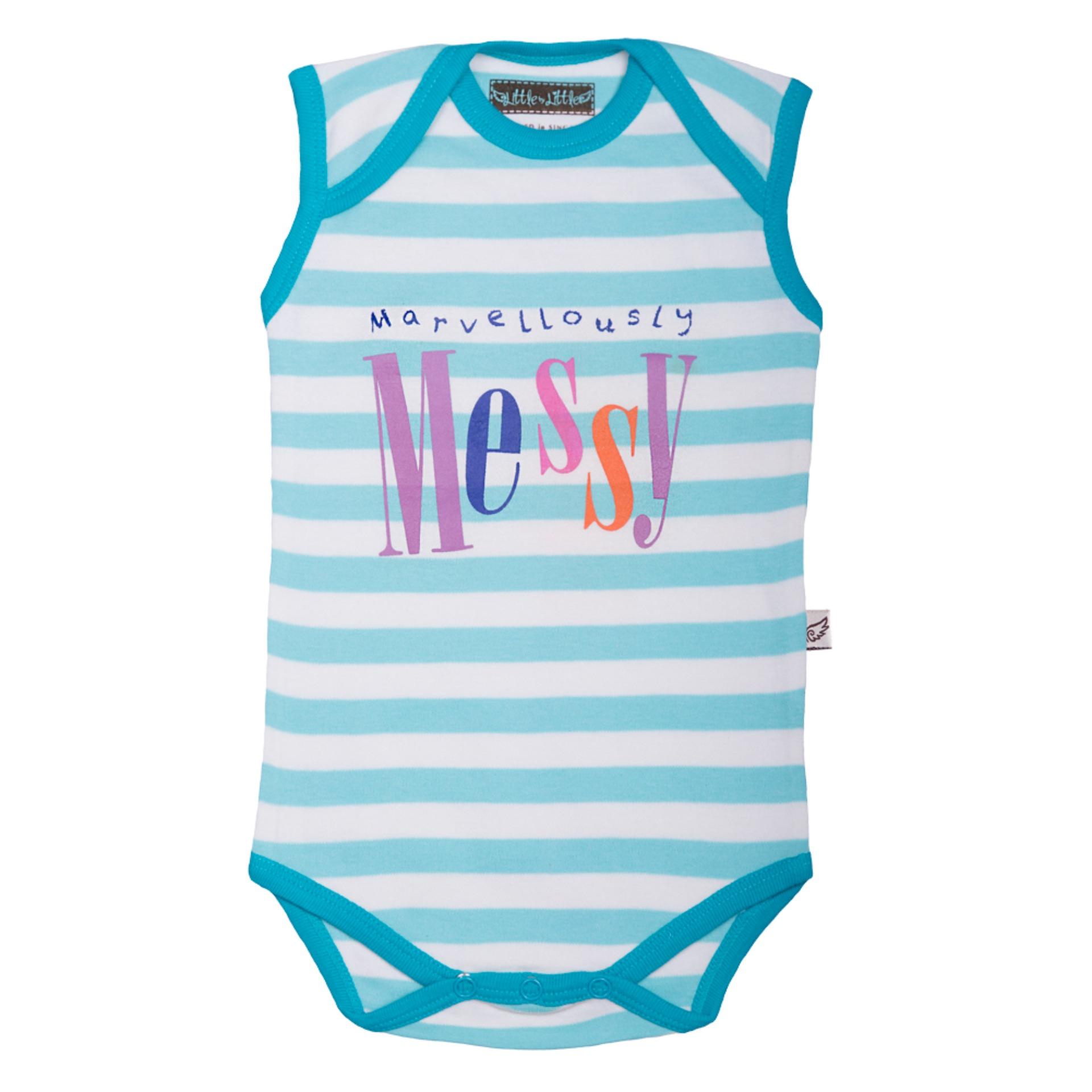 Little by Little 100% Organic Cotton Romper – Marvellously Messy 6-12 Months|,|