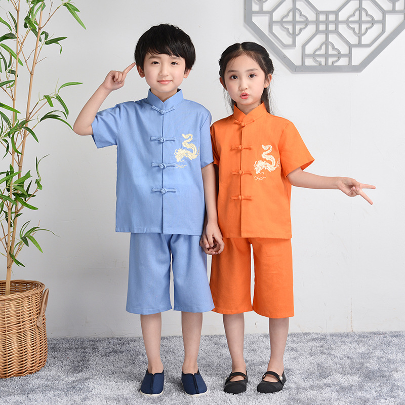 BOYS CNY Tang Suit Set/ Short Sleeve Set/ Racial Harmony Clothing/Chinese New Year COSTUME|,|