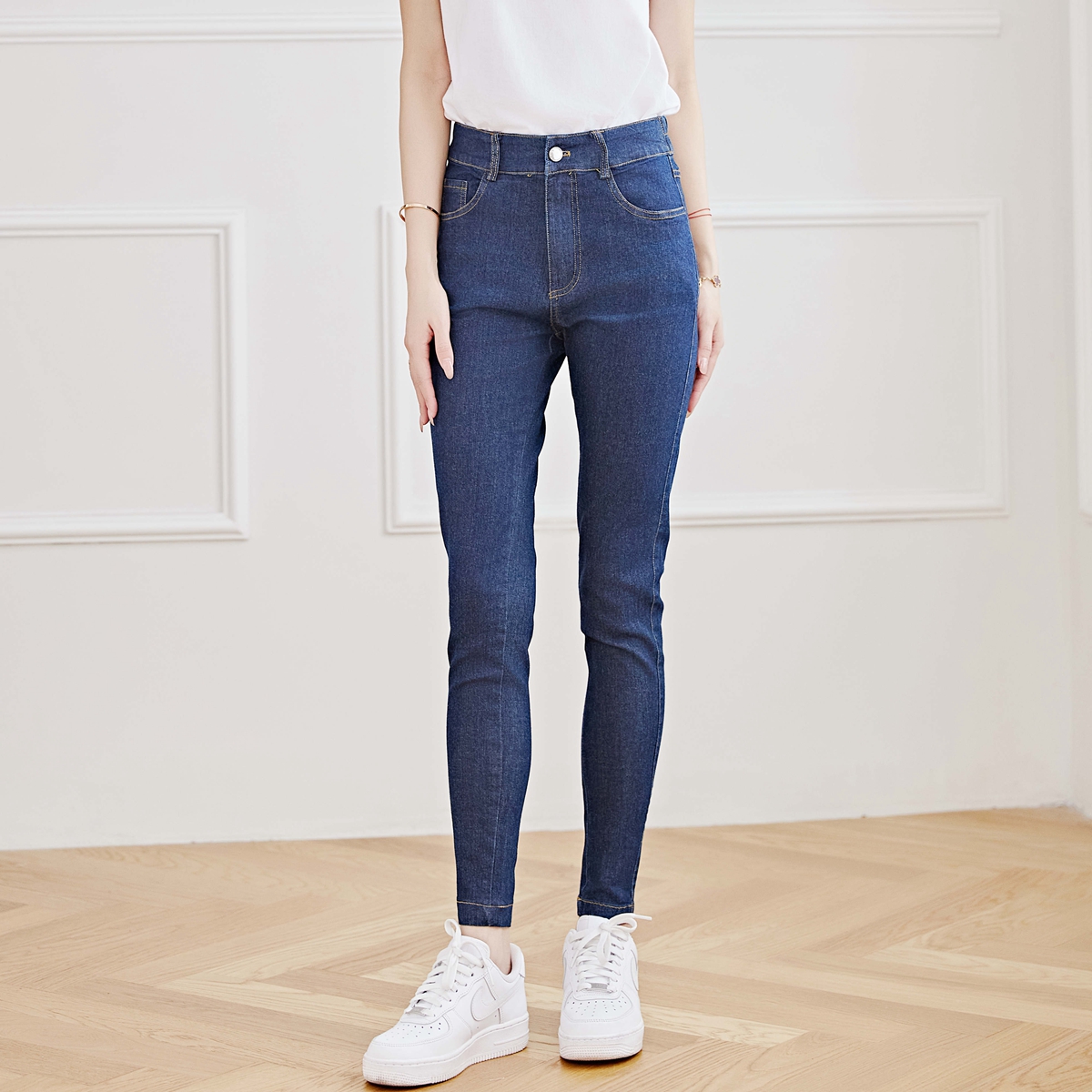 Eyouth 10102 women Drainpipe Jeans high waist denim pants|,|