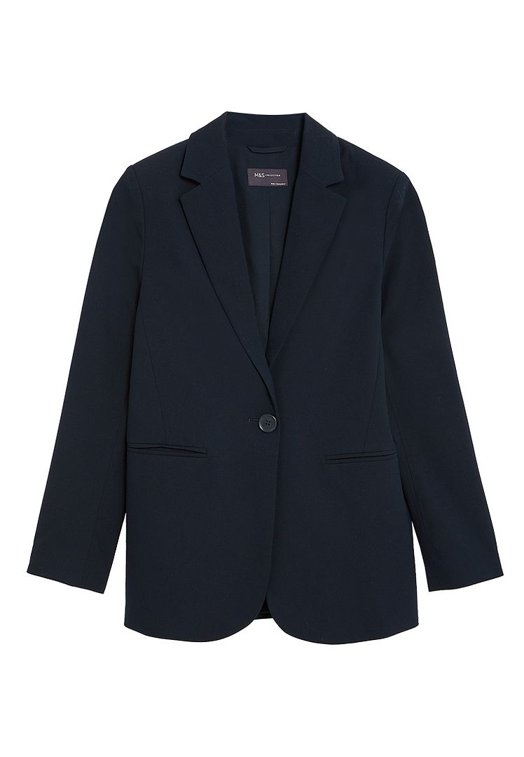 M&amp;S Relaxed Single Breasted Blazer|,|
