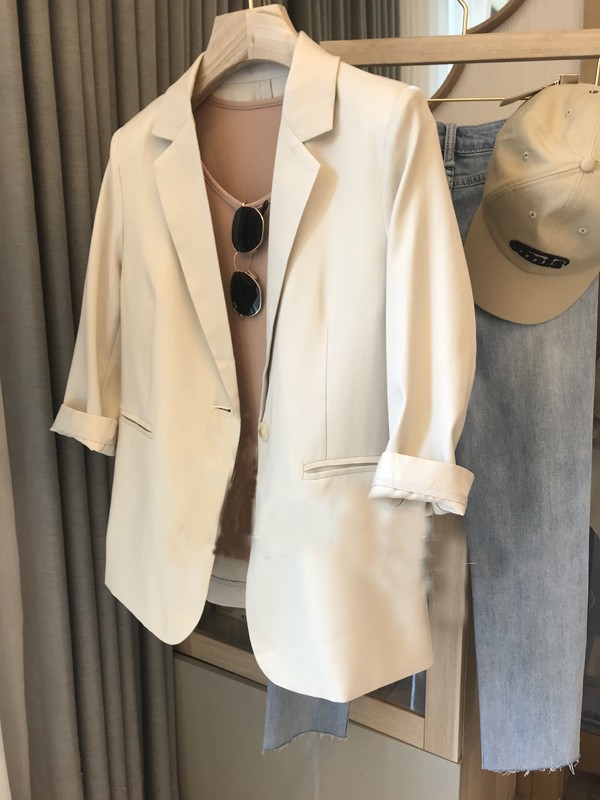 Women Clothing Semi- Casual Thin Suit Short Blazer Female|,|