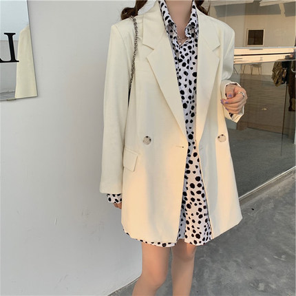 Women Clothing New Spring Western Style Off-white Suit Jacket|,|