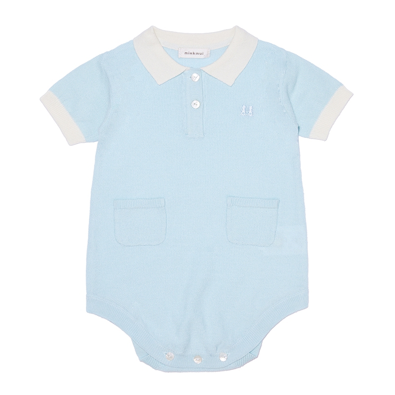 Minkmui | Baby Boy Macaron Knit Bodysuit littleground|,|