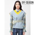Off-Season Clearance LIE V-Neck Vest With Contrasting Fabrics|,|