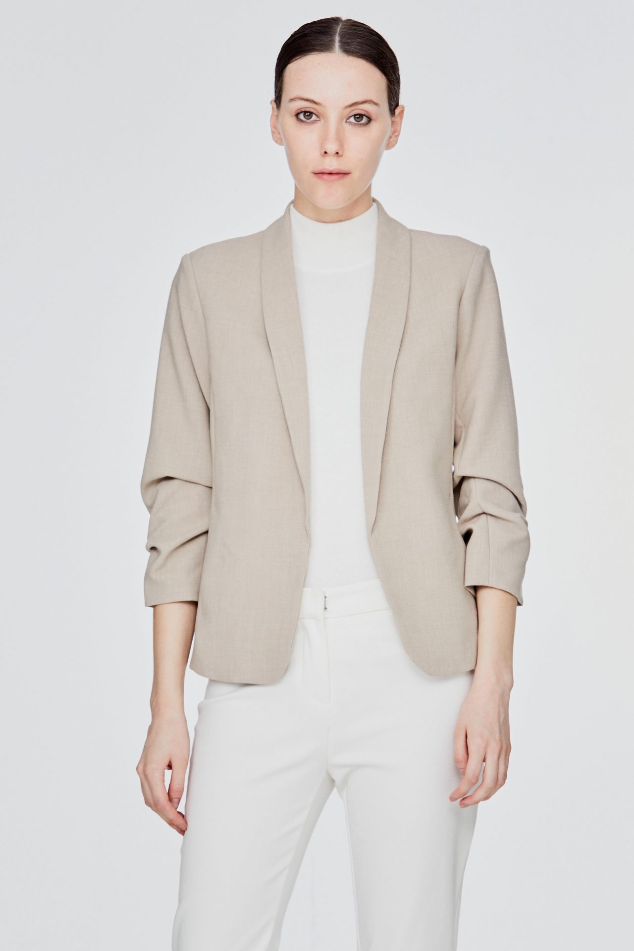 iORA Scrunchy Sleeves Blazer|,|
