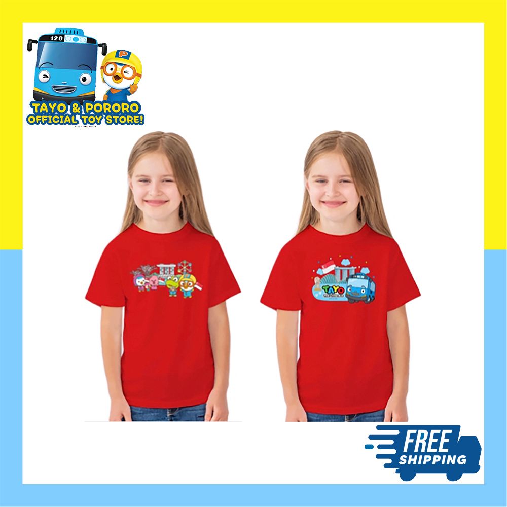 Tayo / Pororo Kids Children Cotton T Shirt - Soft, Light and Breathable Limited Edition T-shirt , Kids Fashion Singapore|,|