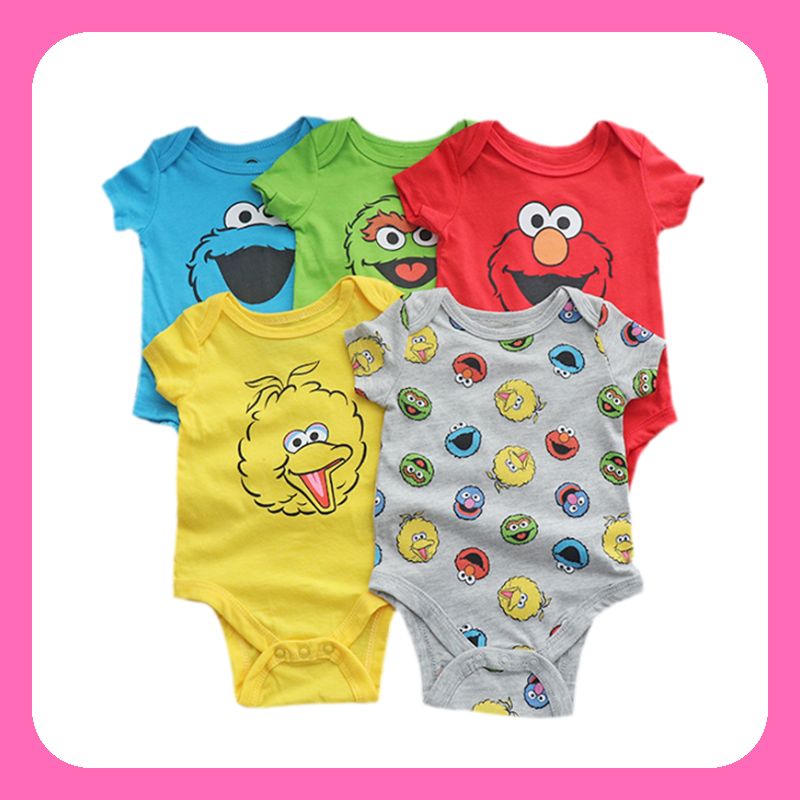 [SG Ready Stock] Newborn Baby Infant Assorted Original Bodysuits Rompers Onesies [Little Gems] sesame elmo hero spiderman|,|