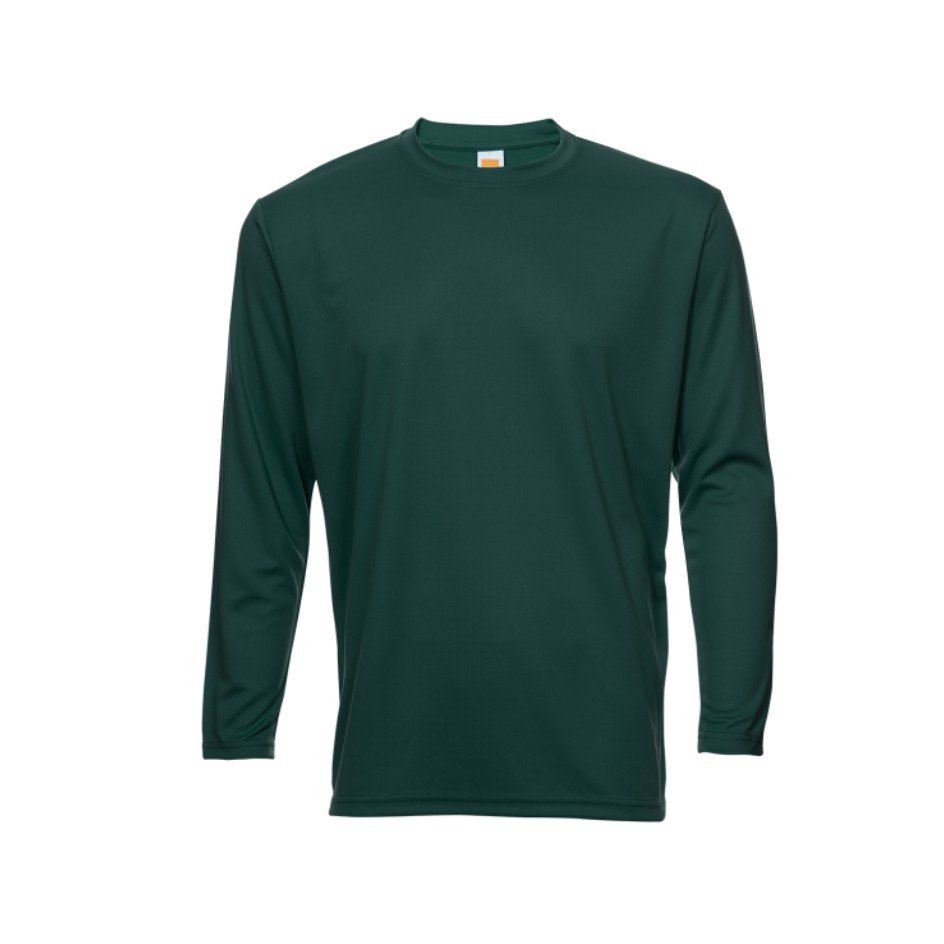 [SUPPORT SG] FOREST GREEN QD54 DRI FIT DRIFIT EYELET LONGSLEEVE ROUND NECK T SHIRT (UNISEX MEN / WOMEN WAREHOUSE SALE)|,|