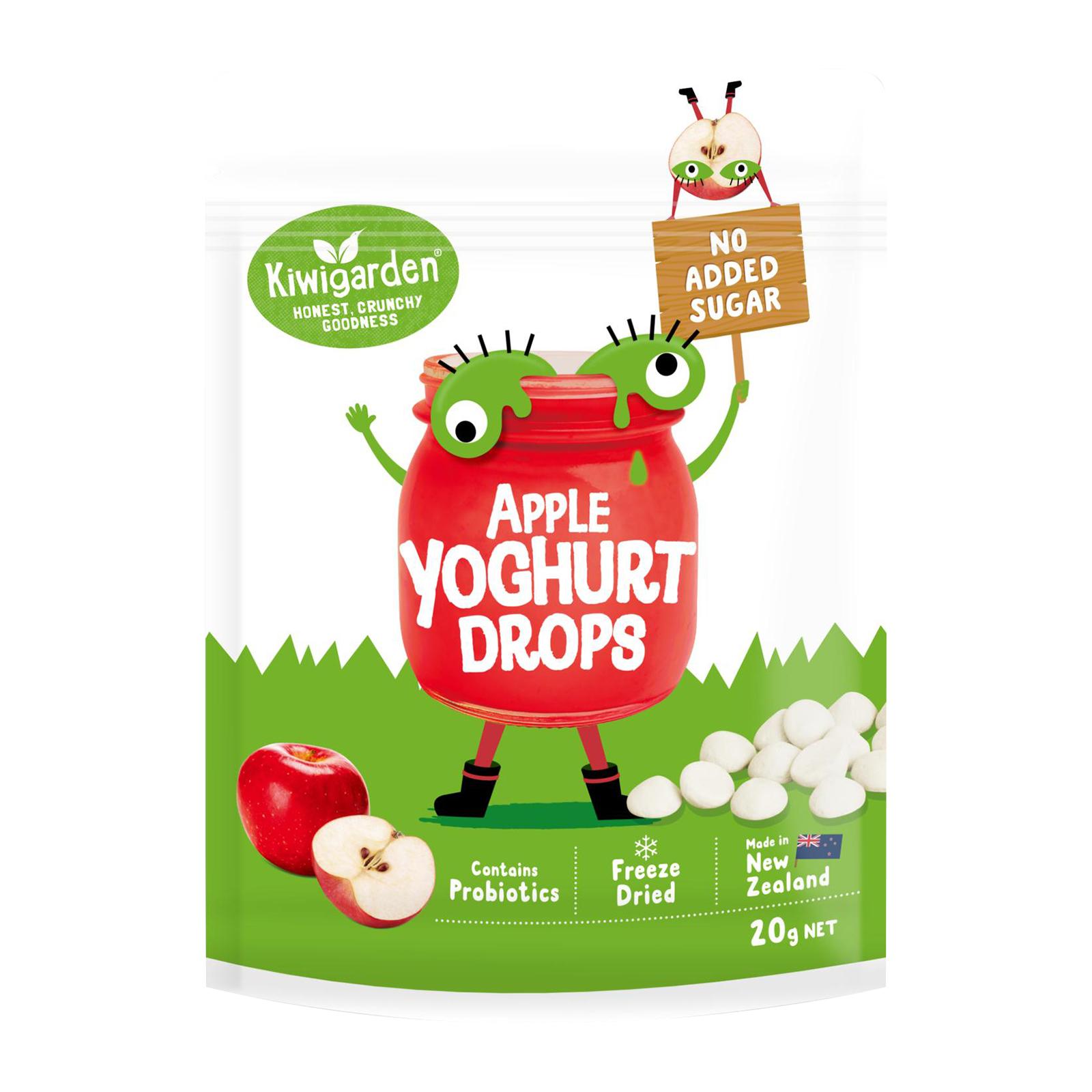 Kiwigarden No Added Sugar Apple Yoghurt Drops 20G - By Optimo Foods|,|