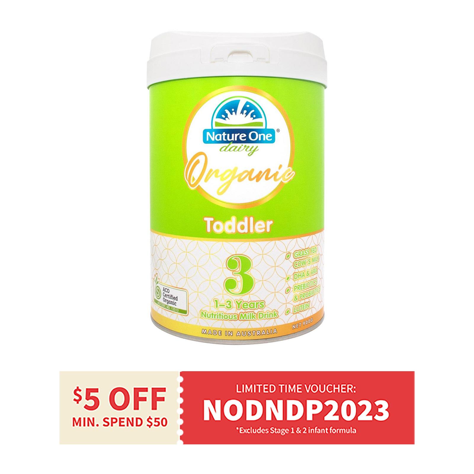 Nature One Dairy Organic Toddler Nutritious Milk Drink Step 3 900G Baby Formula|,|