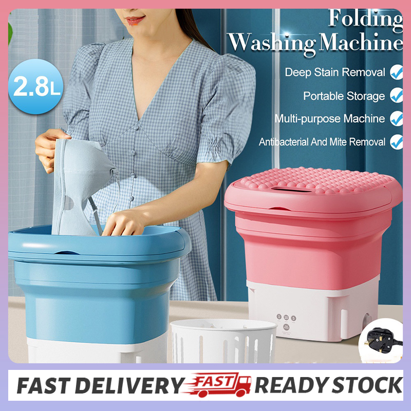 [SG]Mini Folding Portable Washing Machine Electric Touch Button Operation elution integrated automatic underwear special|,|