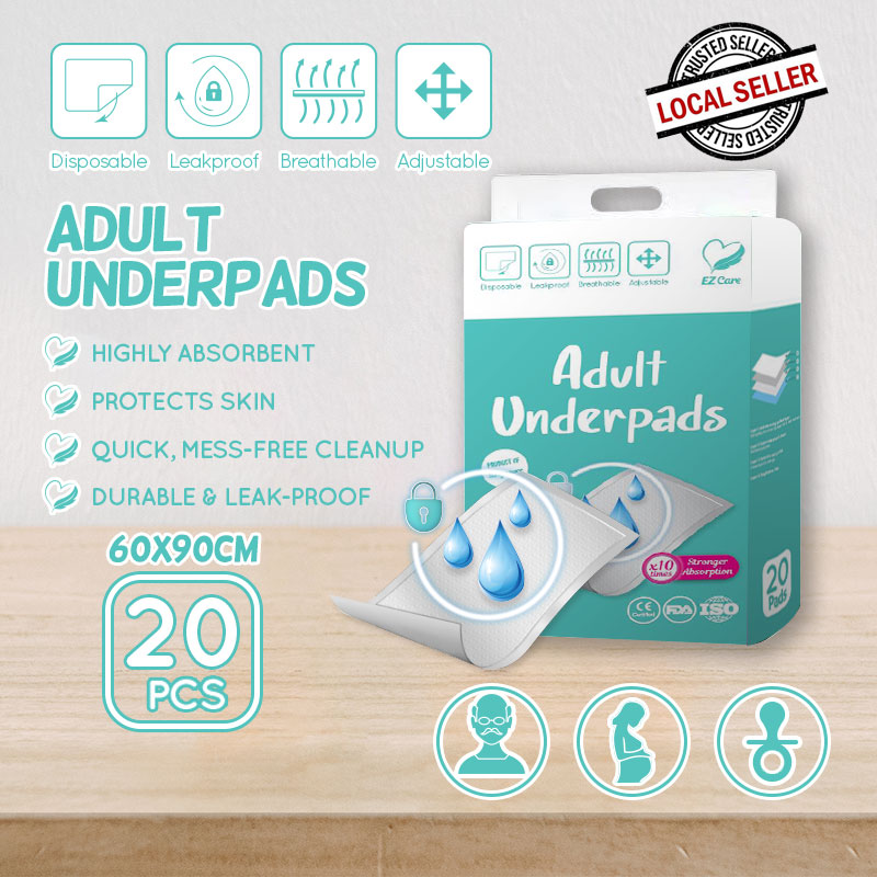 Underpad 60X90cm Disposable, Underpads, Ultra Heavy Absorbency Adult Bed UnderPads(20pcs/pkt)|,|