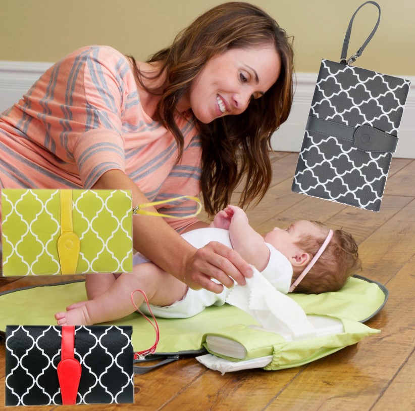 Baby Changing Clutch Portable Baby Diaper Changing Mat Waterproof Nappy Changing Clutch Mat Waterproof Diaper Pad Portable Diaper Changing Station|,|