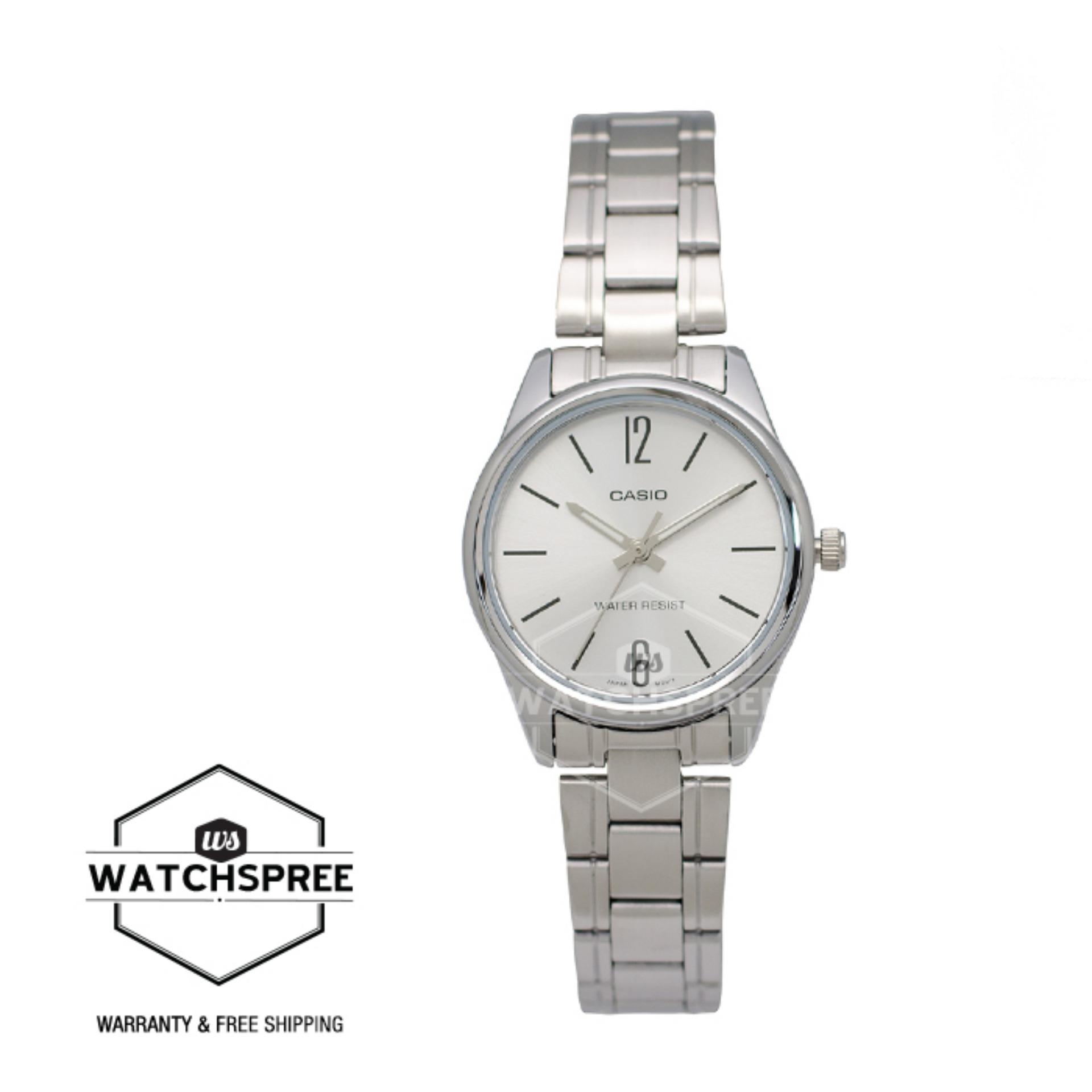 [Watchspree] Casio Ladies&#x27; Standard Analog Silver Stainless Steel Band Watch LTPV005D-7B LTP-V005D-7B|,|