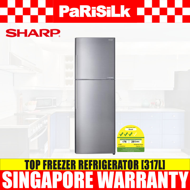 (Bulky) Sharp SJ-RX42E-SL2 Top Freezer Refrigerator (317L)|,|