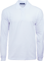 [Pre-Order] White Long Sleeve Soft Touch Polo Collar Shirt (NHB24400)|,|