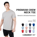 SG {Ready Stock} Rigorer Premium Crew Neck T-Shirt [SS91] -Dri Dry Fit Mens Gym T Shirt Jogging Cycling Running Workout Sports Wear Short Sleeve Tshirt Black Top For Men Basketball Basic Tee Singapore