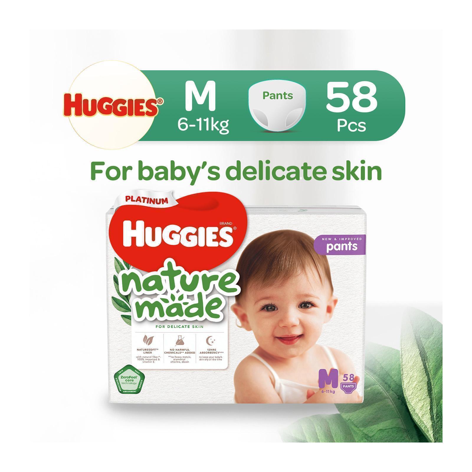 Huggies Platinum Naturemade Pants M 58s|,|