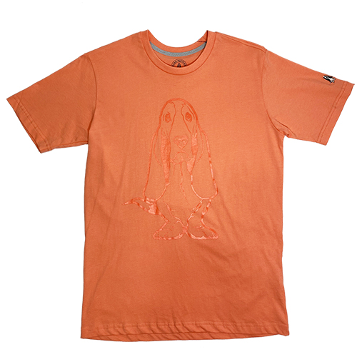 HUSH PUPPIES MEN&#x27;S KNIT ROUND NECK TEE WITH PRINT FAMILY | COTTON | #HMT111031COR/MEL/NVY|,|