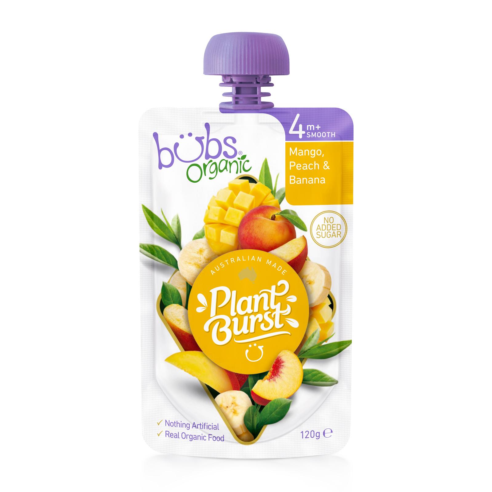 Bubs Organic Mango Peach &amp; Banana|,|