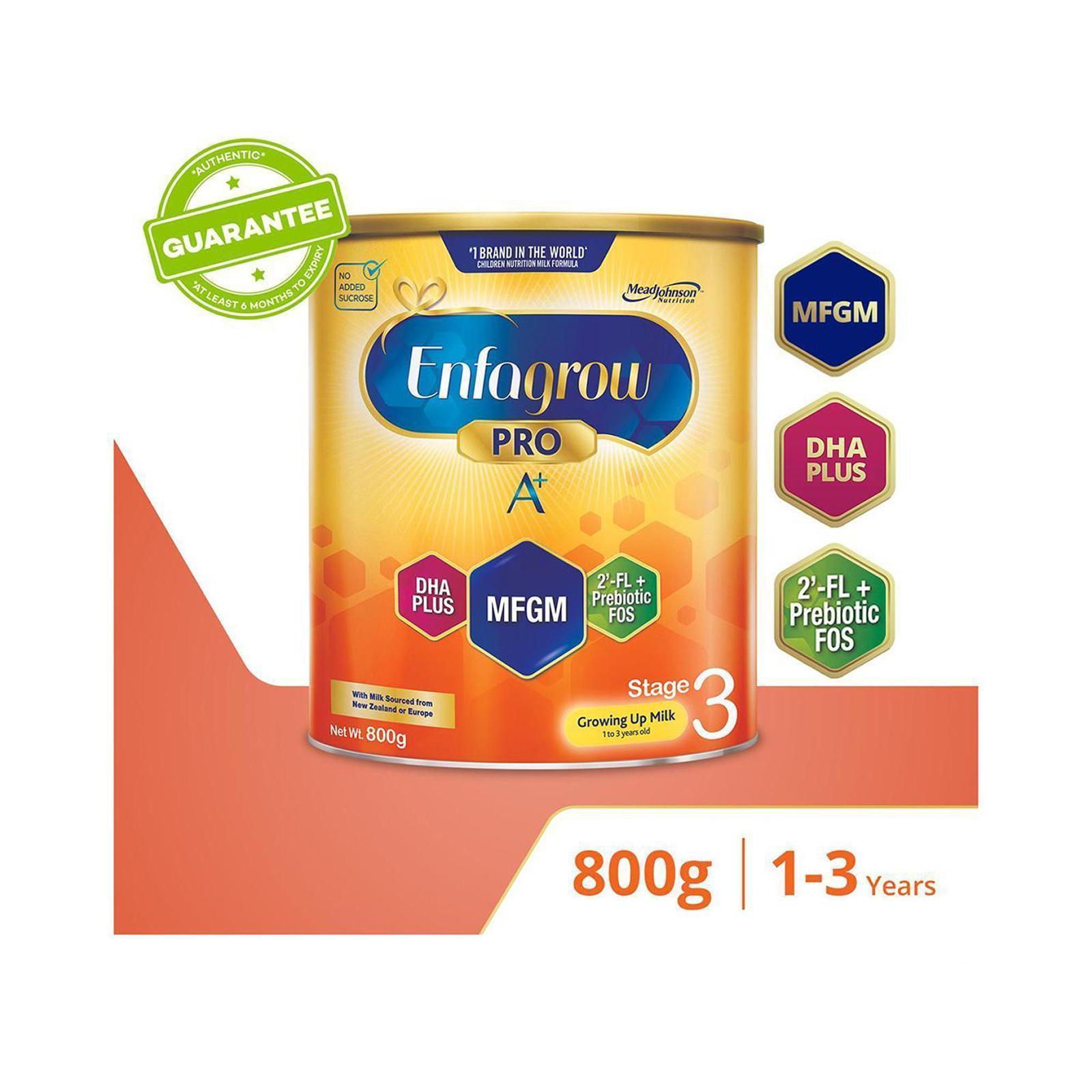Enfagrow Pro A+ Stage 3 Milk Powder Formula for Children DHA+ (1-3Y) 800G|,|